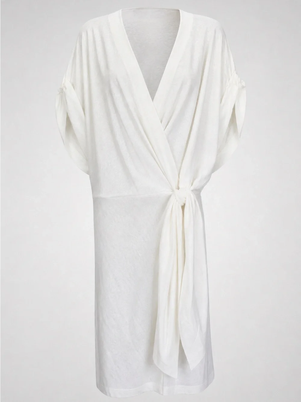 IRO White Tie-Waist Wrap Robe Dress NWT